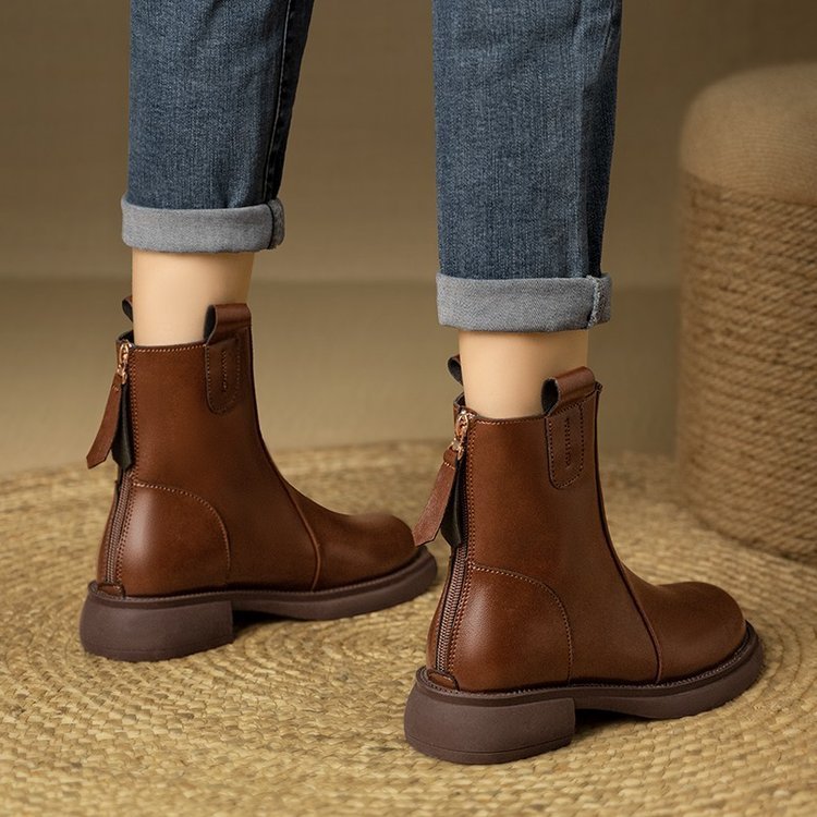 Soft Bottom British Style Vintage Martin Boots Women