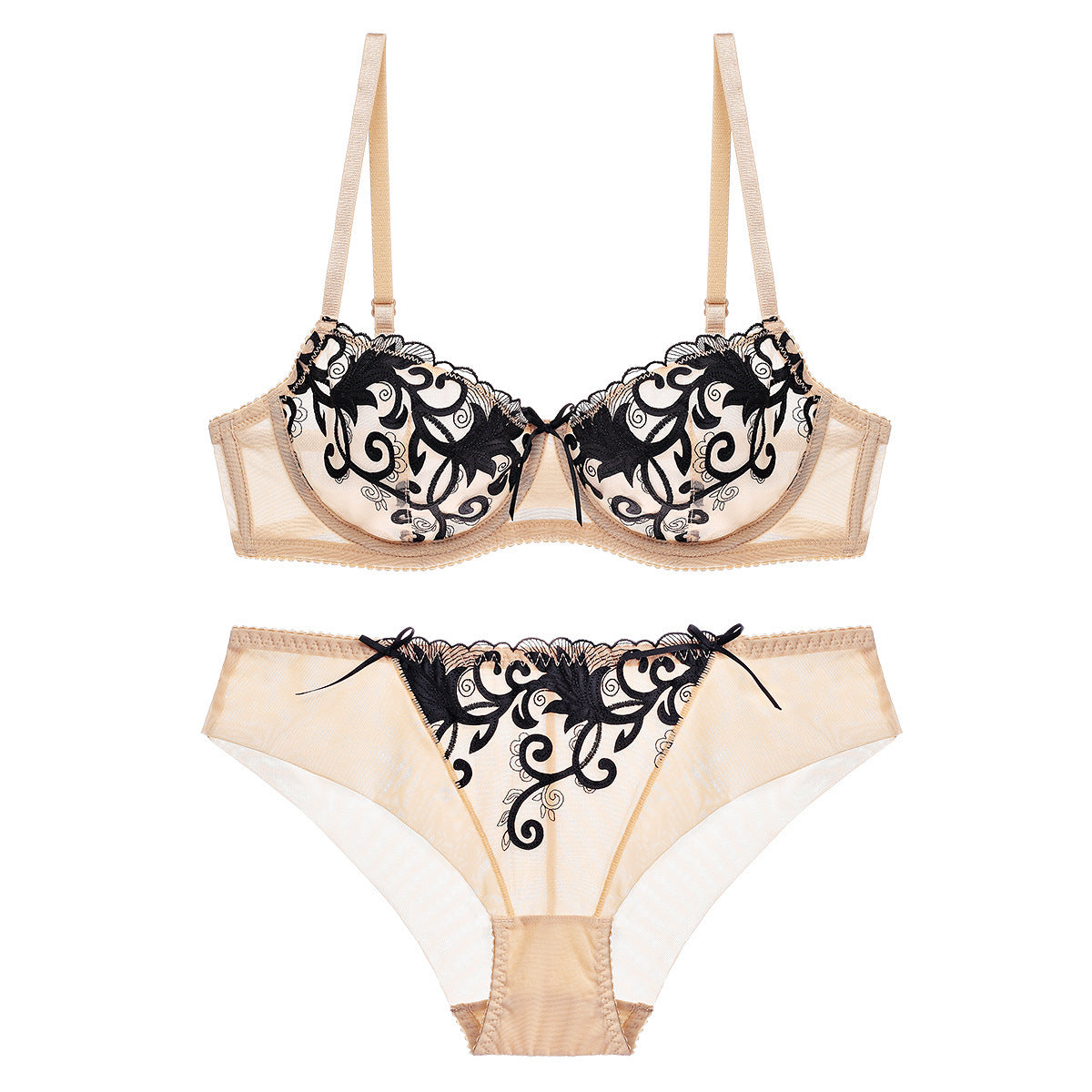 Women's embroidered bra set