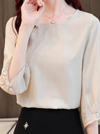 Women's Three-quarter Sleeve Chiffon Shirt