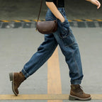 High Waist Work Clothes Jeans Women's Loose