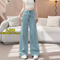 Jeans Women's Loose High Waist Moonlight Blue Wide Leg Trousers