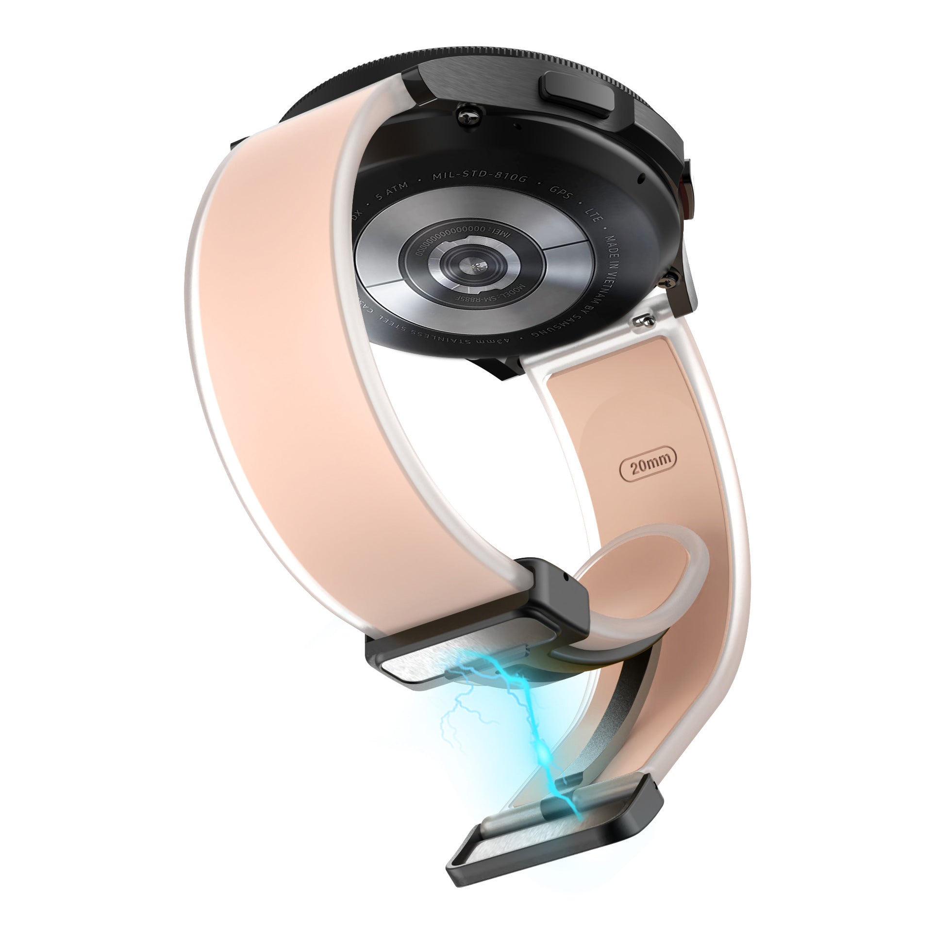 Universal Folding Magnetic Buckle Transparent Silicone Strap